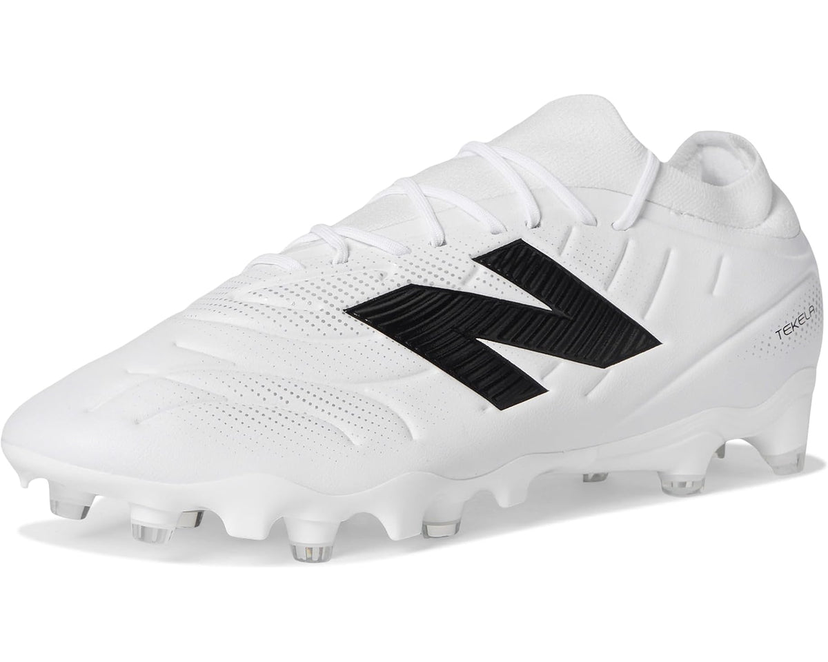Unisex New Balance Tekela Team Low Laced FG V5 Soccer Cleats White/Black/Silver