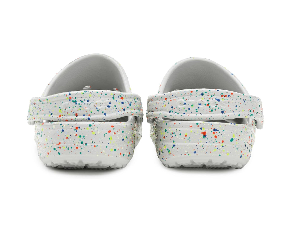 Unisex Crocs Kids Classic Clogs with Patterns and Graphics Atmosphere/Multi Glow
