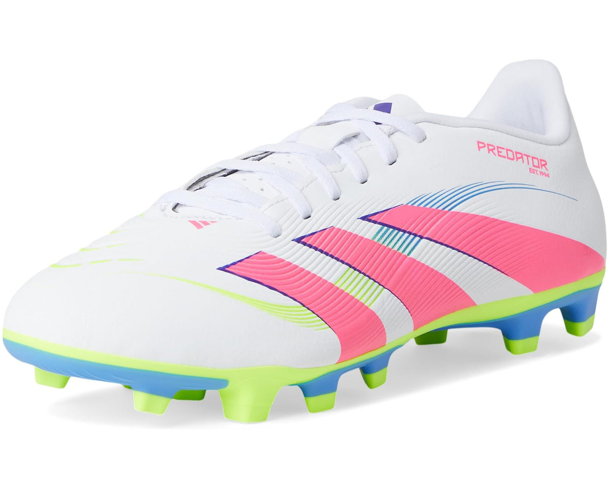 Unisex adidas Predator Club Firm Ground/Multi Ground Soccer Cleats White/Lucid Pink/Lucid Lemon