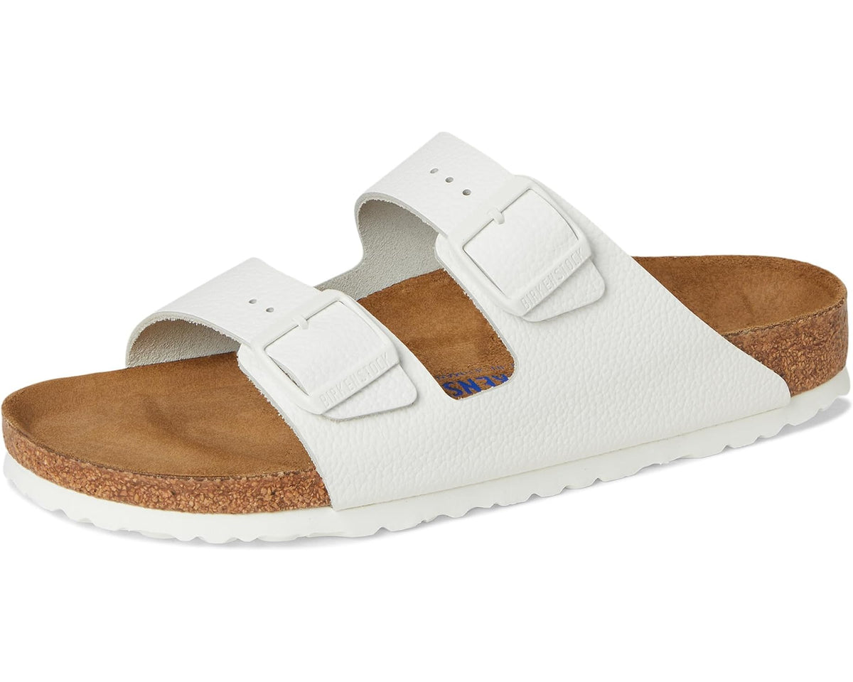 Unisex Birkenstock Arizona Soft Footbed - Leather (Unisex) White Leather