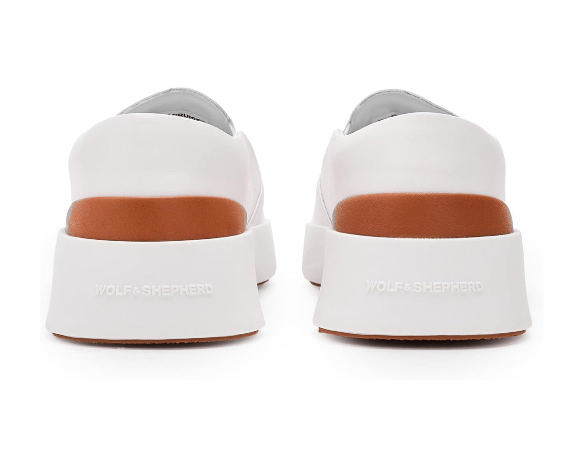 Unisex Wolf & Shepherd Cruise Slip-On White