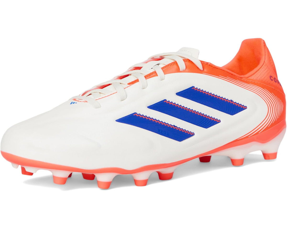 Unisex adidas Copa League Pure 3 Firm/Multi Ground Soccer Cleats Off White/Lucid Blue/Signal Coral