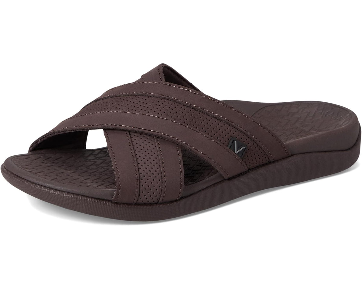 Men's VIONIC Mtide Slide Chocolate Leather