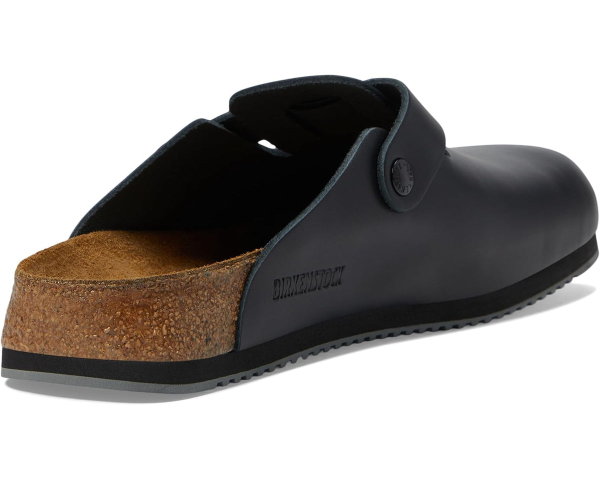 Unisex Birkenstock Boston Super Grip (Unisex) Black Leather