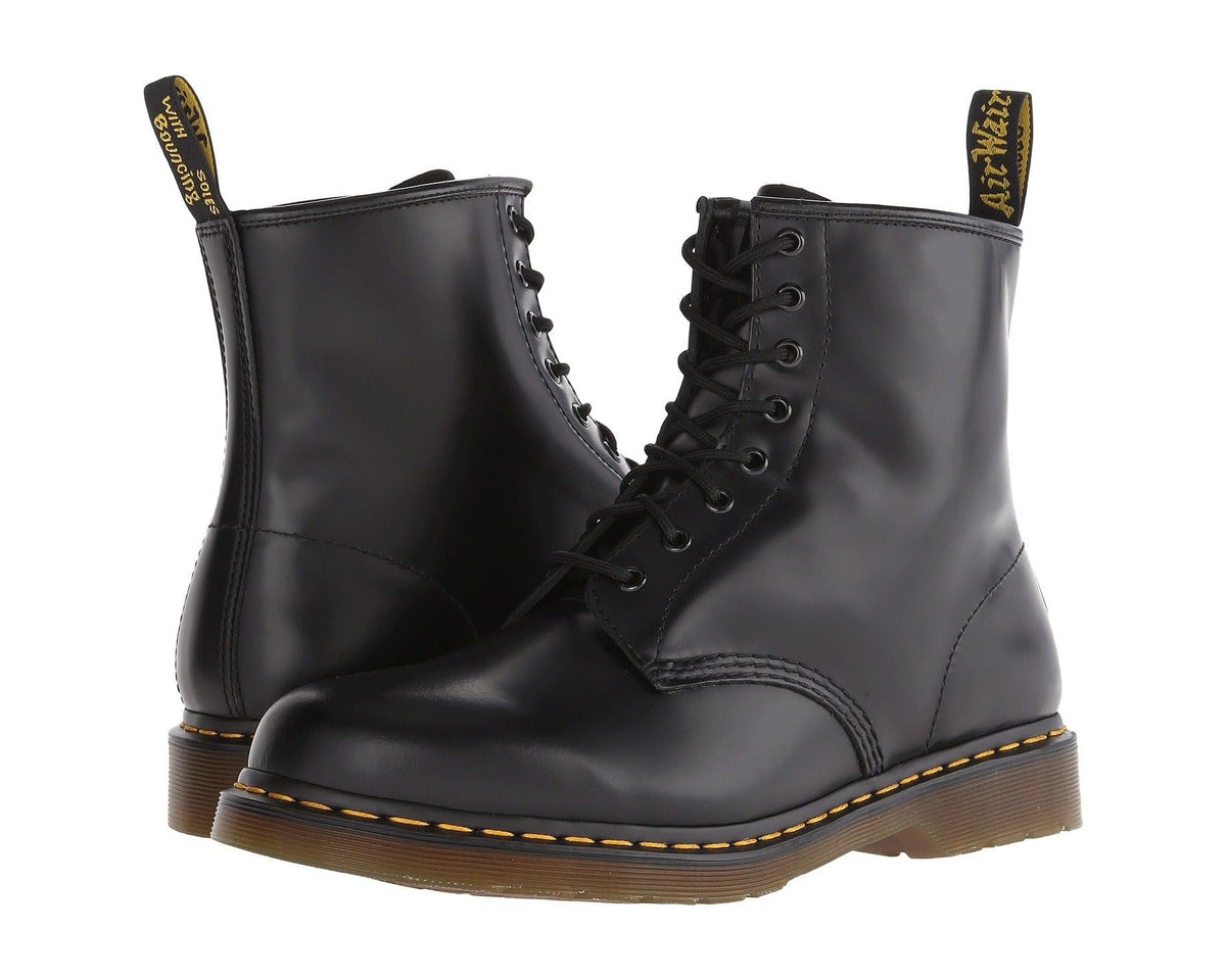 Unisex Dr. Martens 1460 Smooth Leather Lace Up Boots Black Smooth