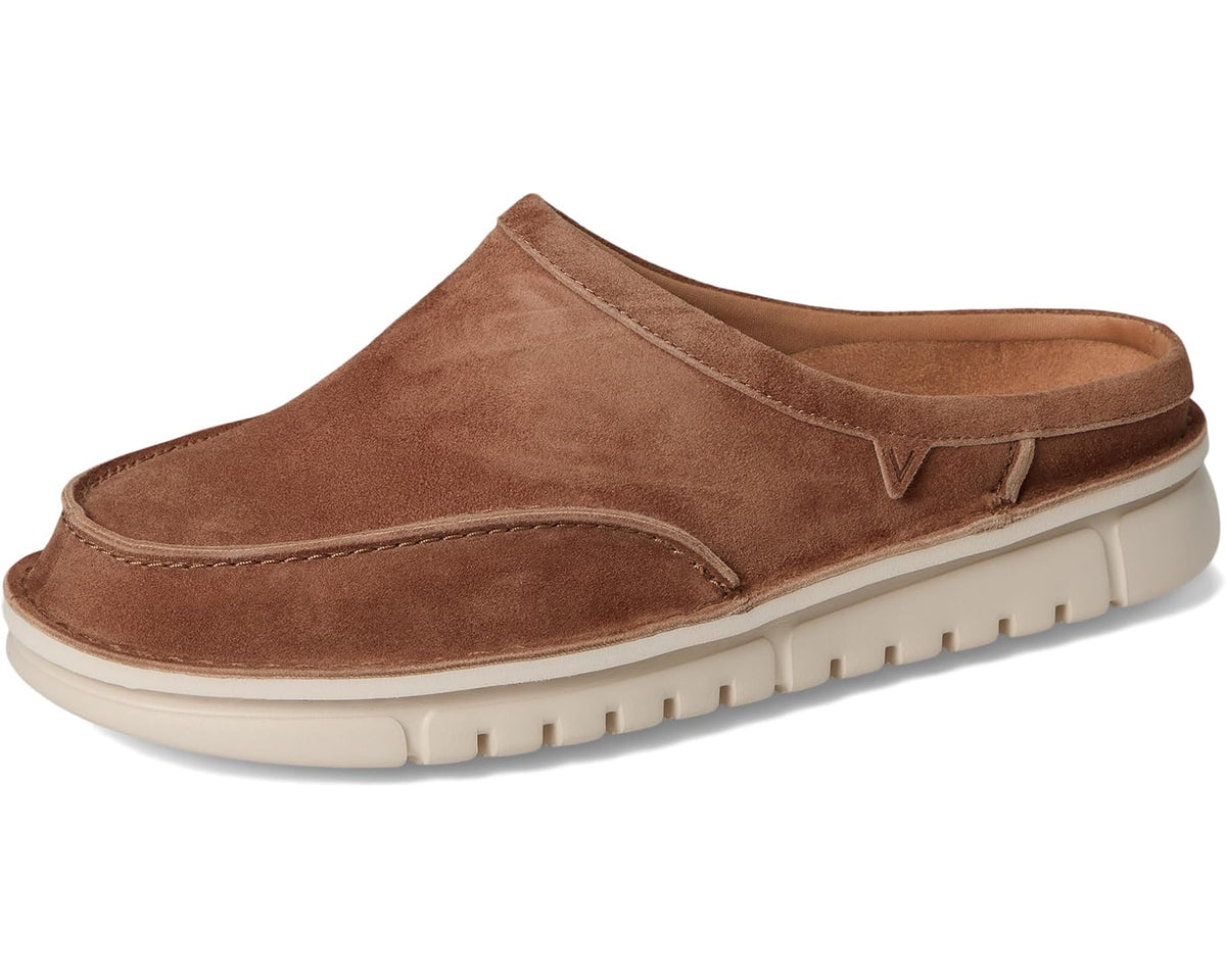 Men's VIONIC Muptown Clogs Mules Hazelnut Brown Waxed Suede