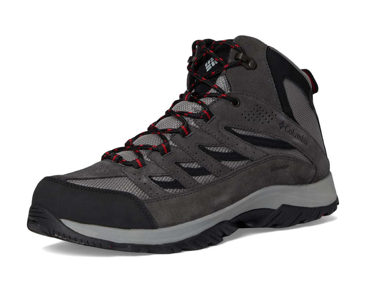 Men's Columbia Crestwood Mid Waterproof Dark Grey/Mountain Red