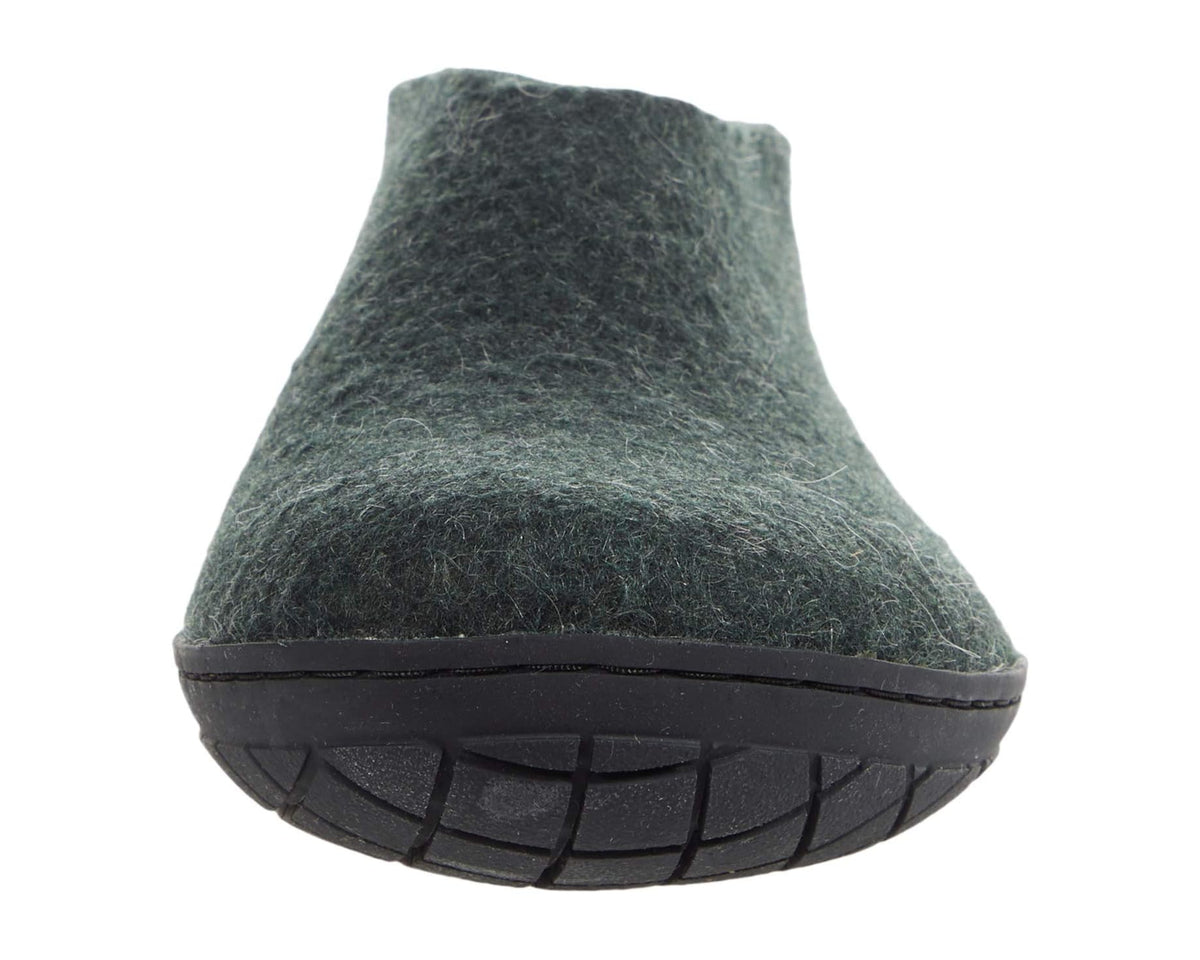 Unisex Glerups Wool Shoe Rubber Outsole Forest/Black Rubber