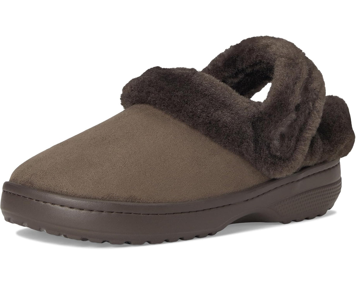 Unisex Crocs Classic Unfurgettable Clogs Espresso Vegan Suede