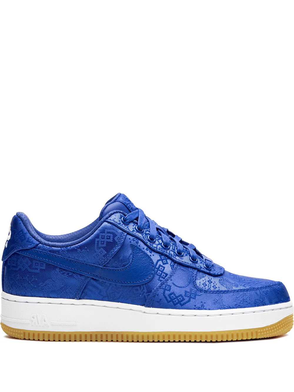 Nike X Clot Air Force 1 Prm Blue Silk Sneakers