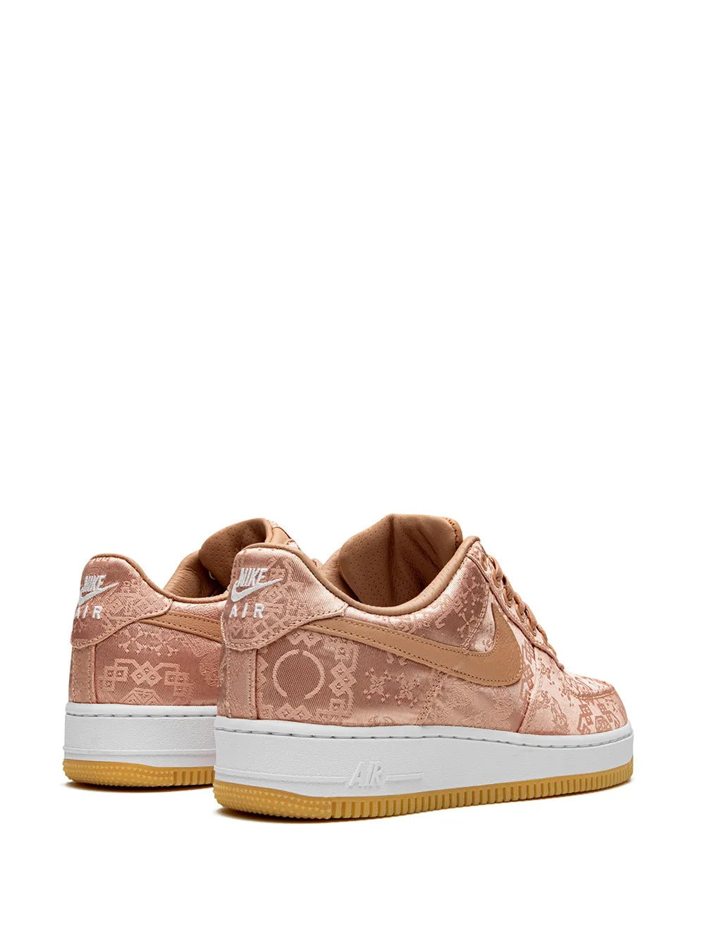 Nike X Clot Air Force 1 Prm Rose Gold Silk Sneakers