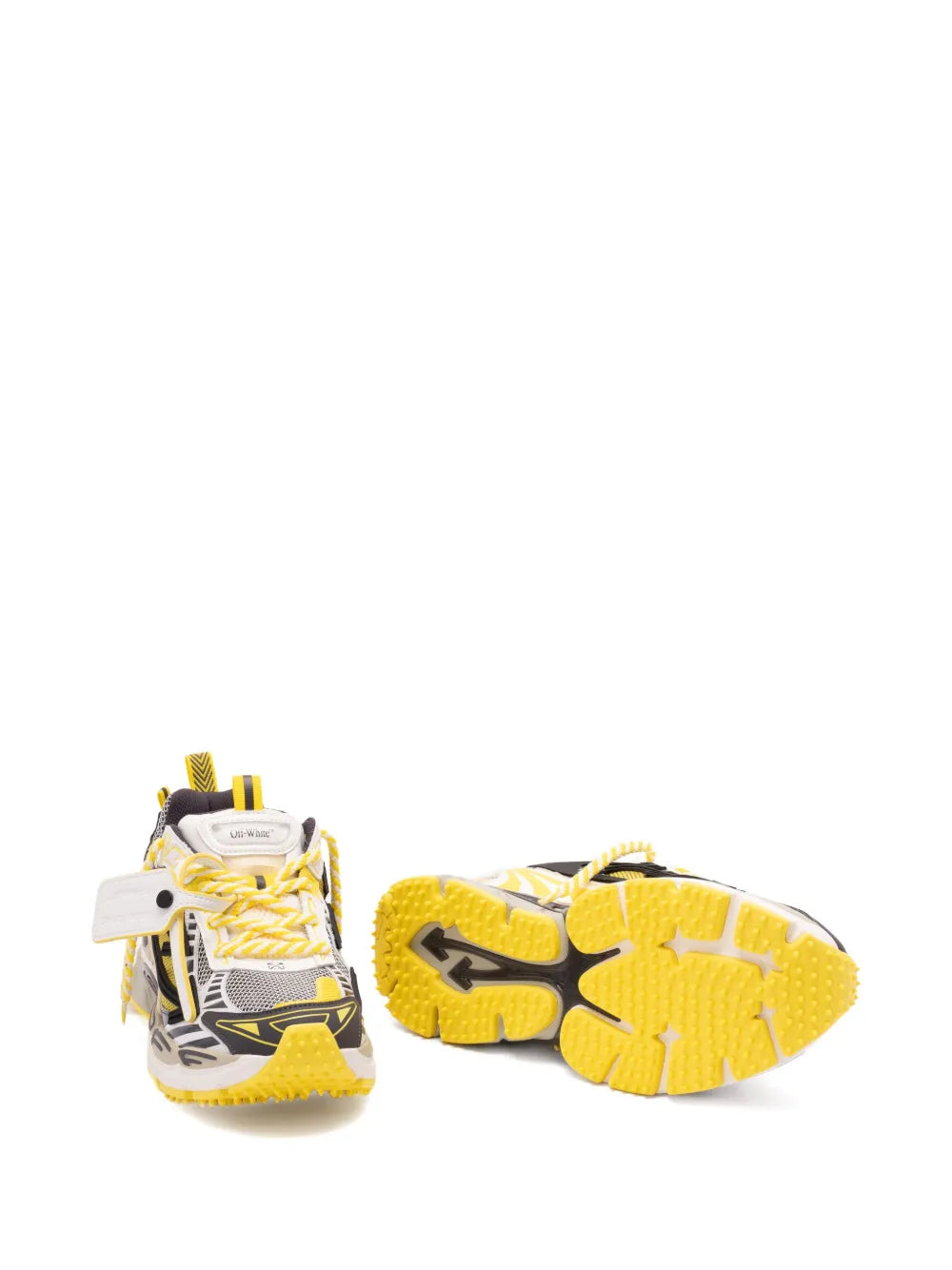 Off-White Textured-Sole Lace-Up Sneakers