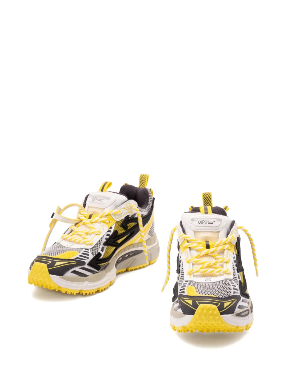 Off-White Textured-Sole Lace-Up Sneakers