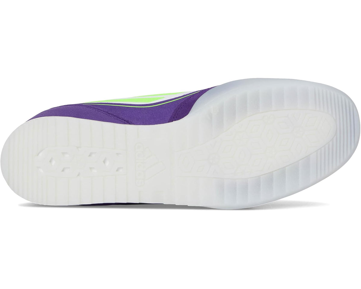 Unisex adidas F50 Freestyle 24 Messi Indoor Soccer Cleats White/Lucid Lemon/Unity Purple