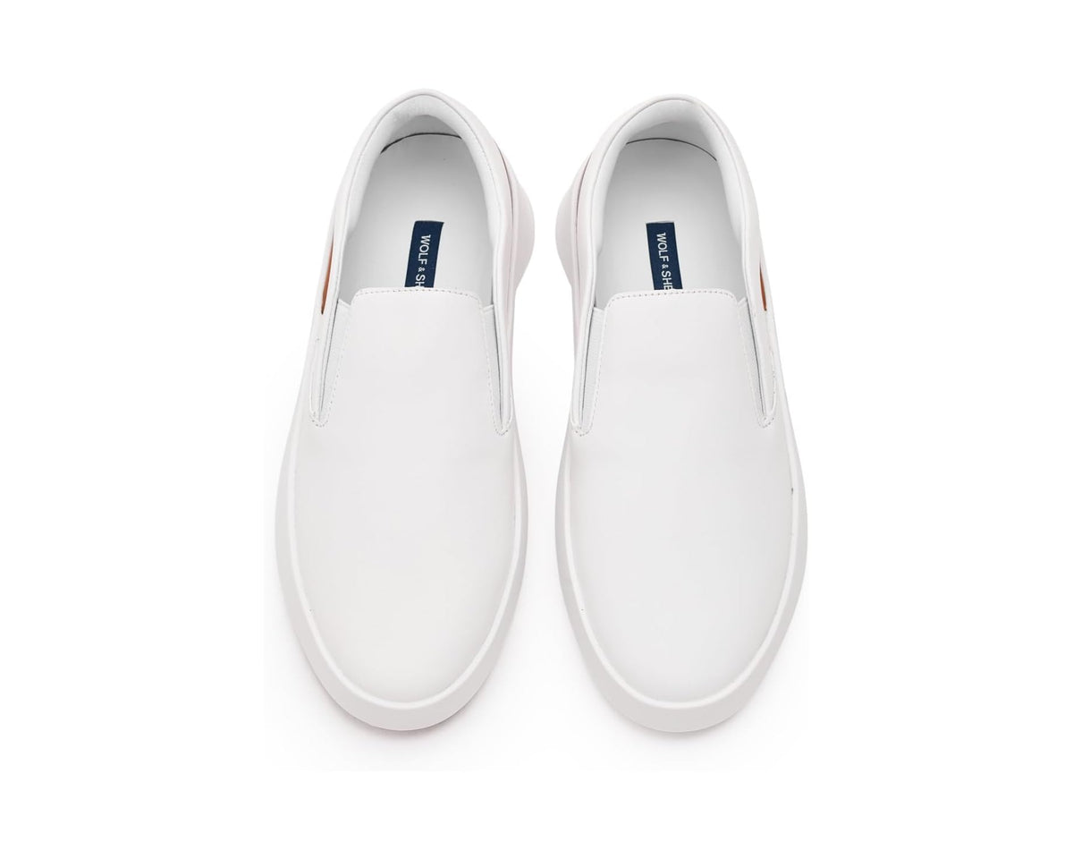 Unisex Wolf & Shepherd Cruise Slip-On White