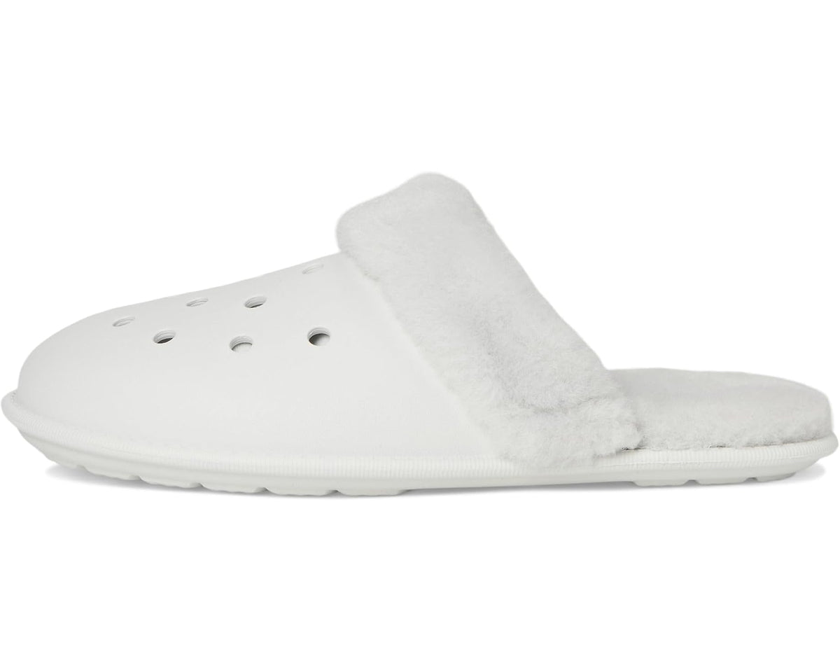 Unisex Crocs Classic Fuzz Scuff Slippers Moonlight