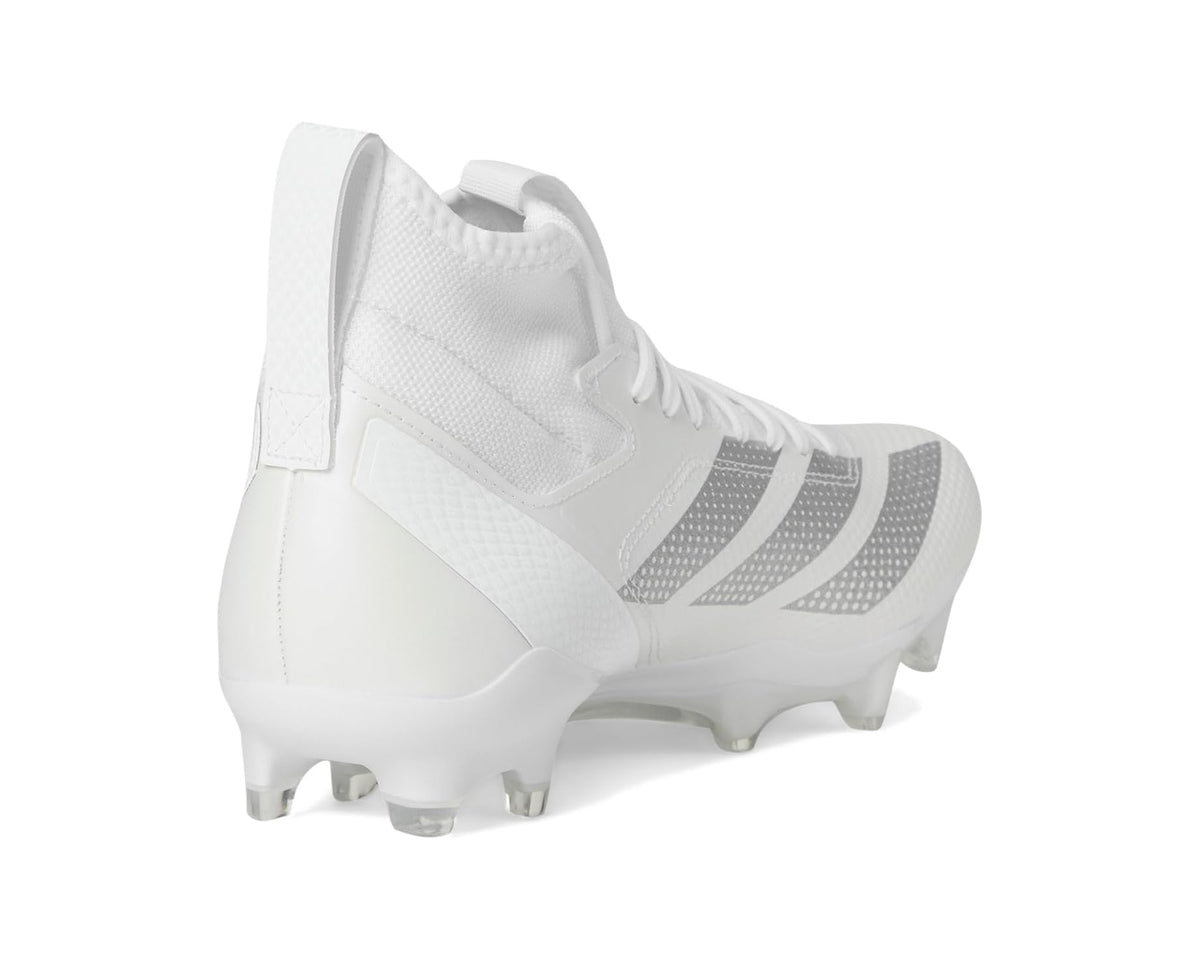 Unisex adidas adizero Impact Football Cleats White/Silver Metallic/White 1