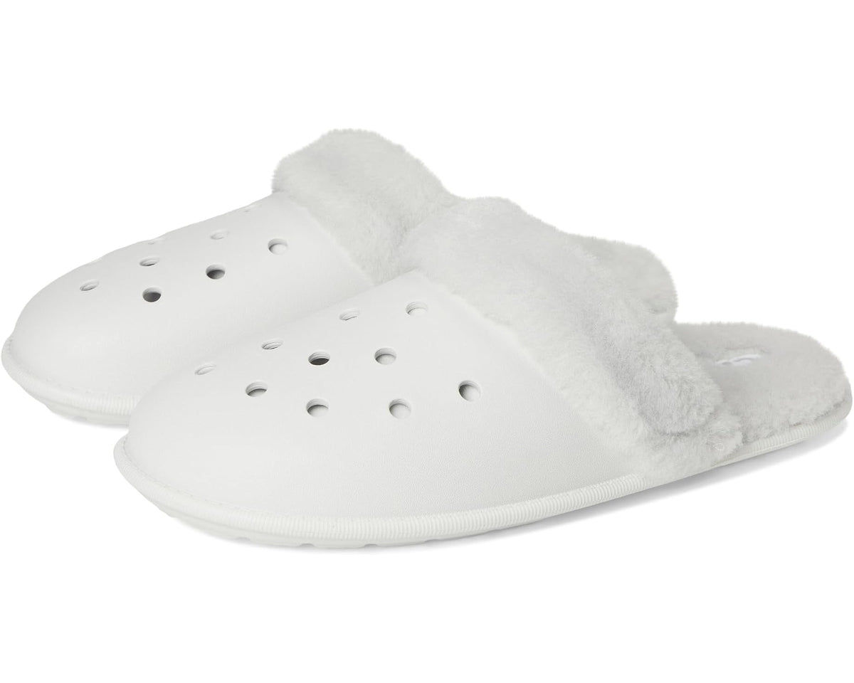 Unisex Crocs Classic Fuzz Scuff Slippers Moonlight