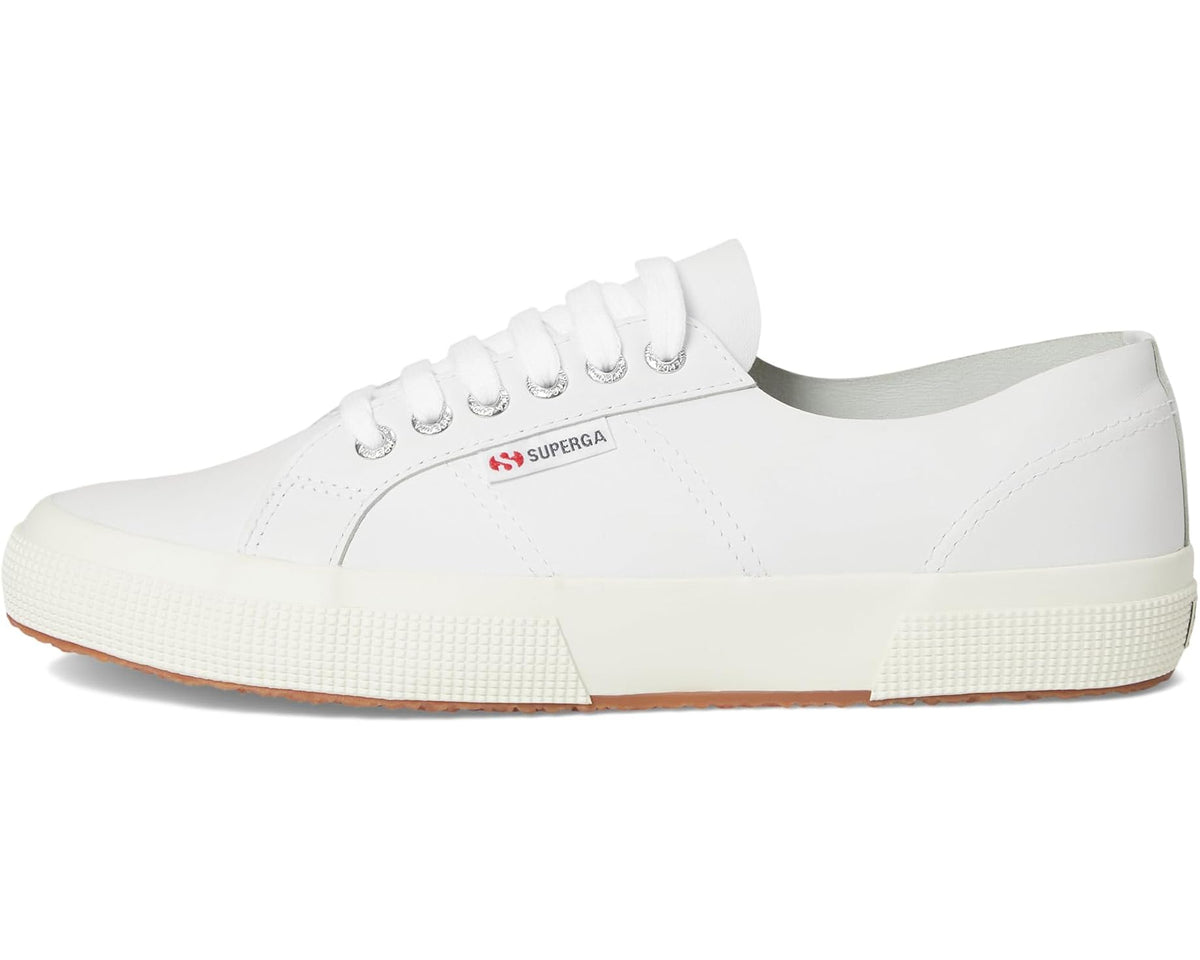Unisex Superga 2750 Unlined Nappa Optical White/Silver/Favorio