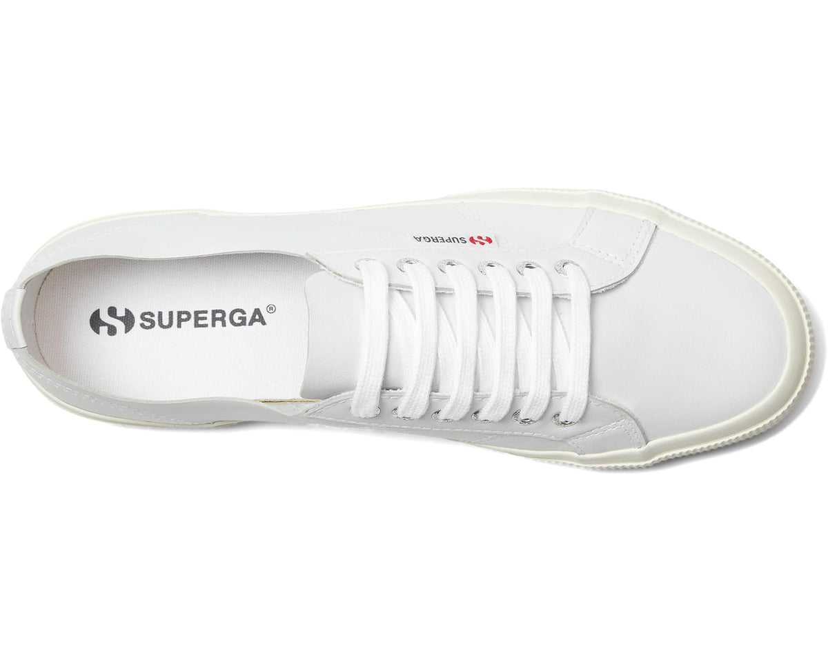 Unisex Superga 2750 Unlined Nappa Optical White/Silver/Favorio