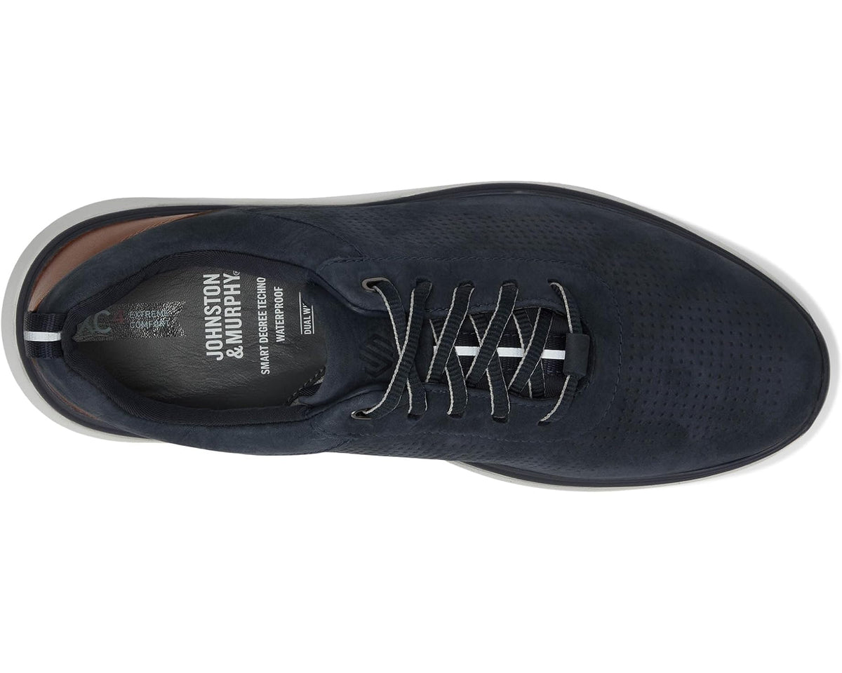 Men's Johnston & Murphy XC4 Prentiss 2 Embossed U-Throat Navy Tumbled Nubuck