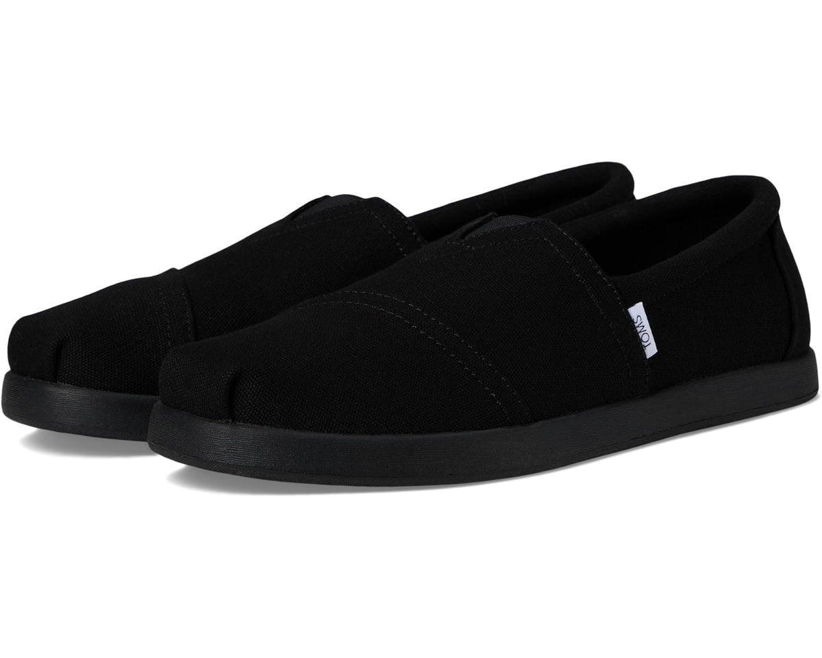 Men's TOMS Alpargata Forward Espadrille Black/Black Recycled Cotton Canvas