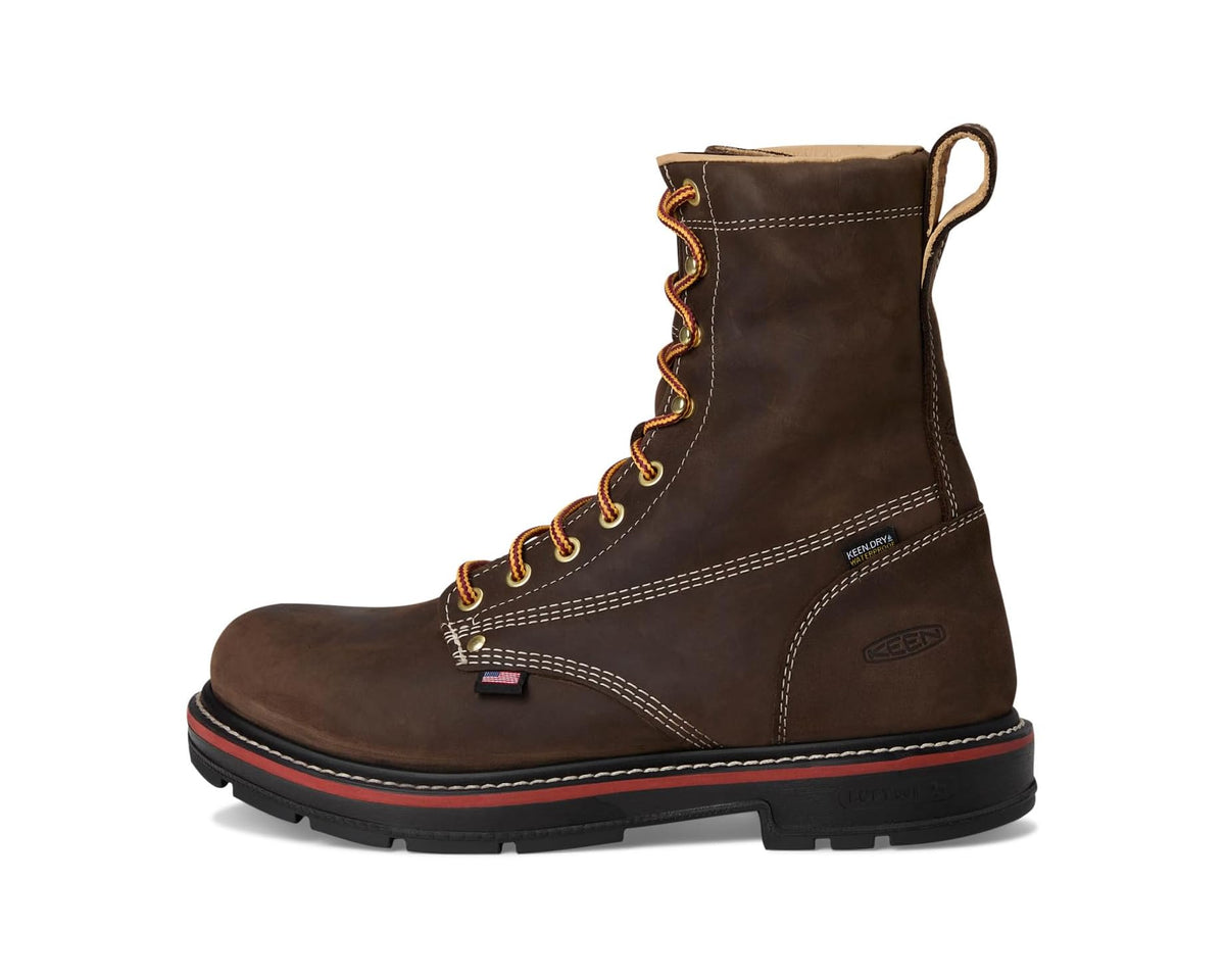 Men's KEEN Utility Liberty 8 Waterproof 90? Heel Boots (Carbon Toe) Coffee Bean/Black