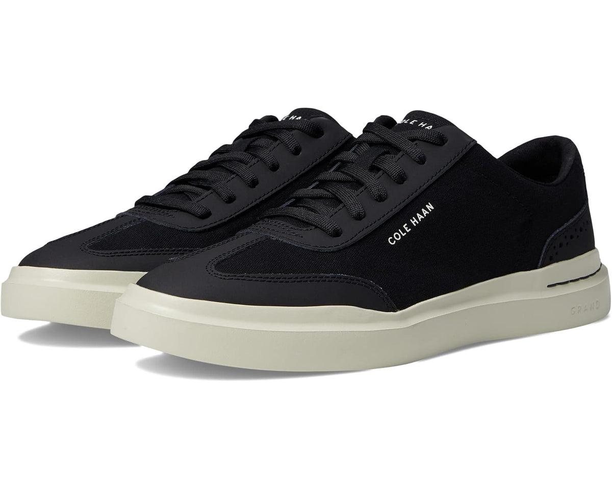 Men's Cole Haan Grandpro Rally Canvas T-Toe Sneaker Black/Silver Birch