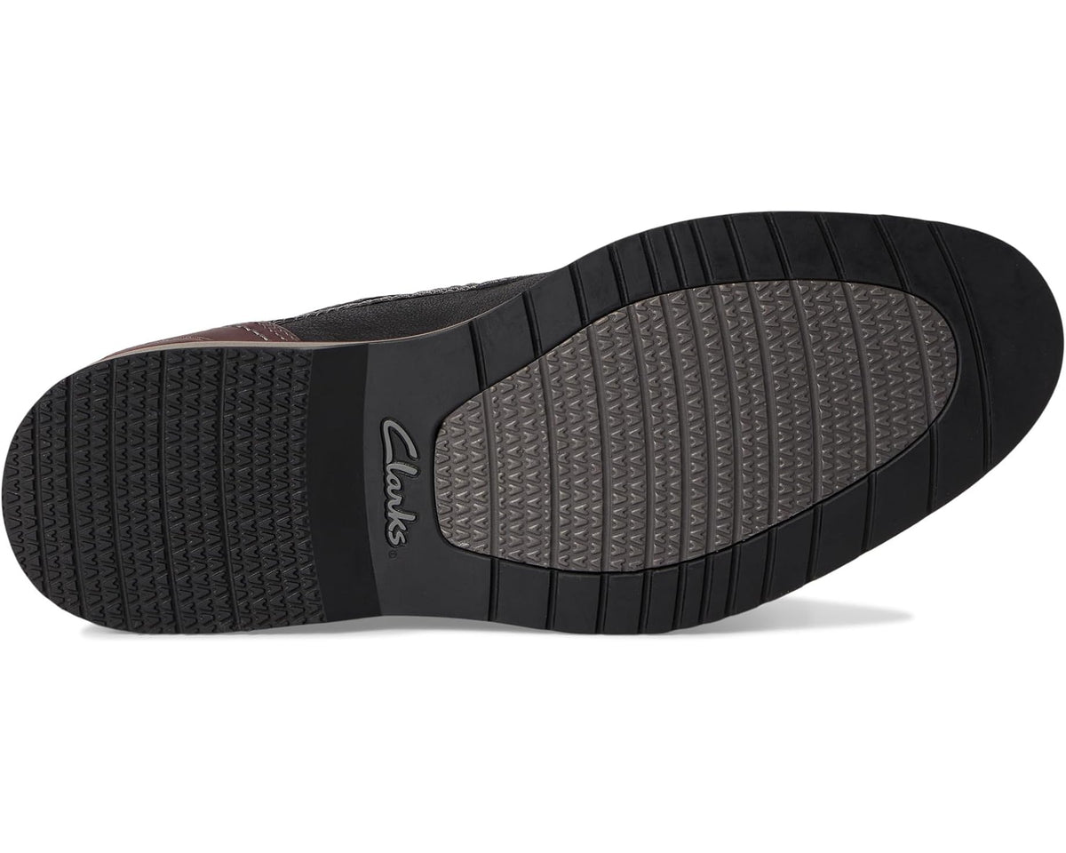 Men's Clarks Monahan Plain Black Leather