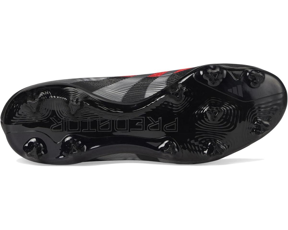 Unisex adidas Predator League Laceless Firm Ground Soccer Cleats Black/Grey/Lucid Red