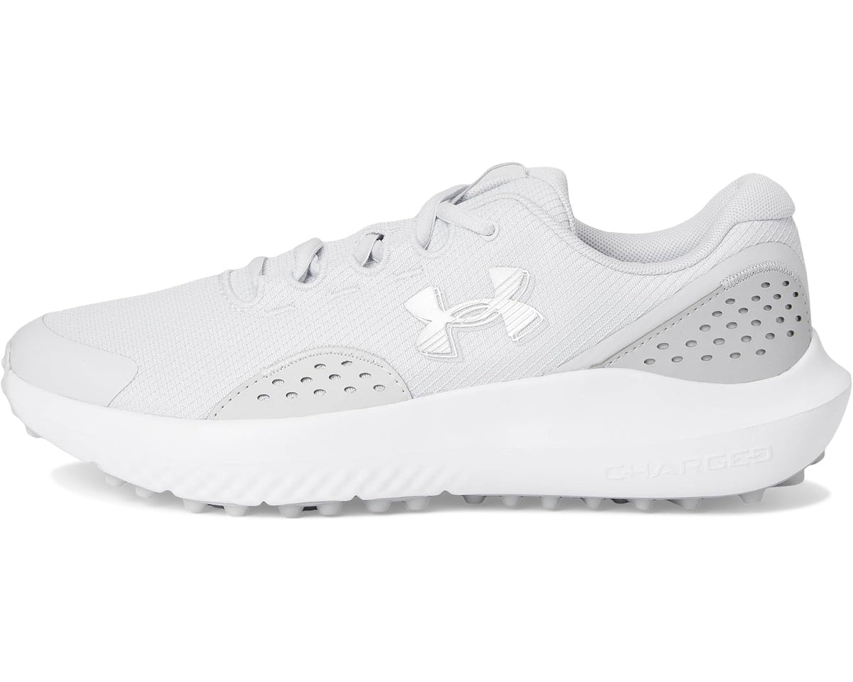 Men's Under Armour Surge Golf Cleats Halo Gray/Halo Gray/Metallic Silver