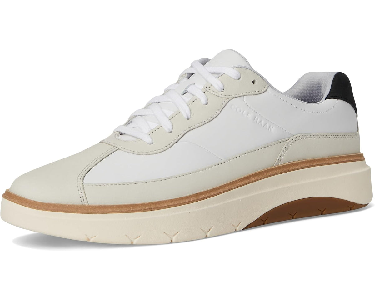 Men's Cole Haan Grandpro Featherarc Bike Toe Sneakers Optic White/Ivory/Black