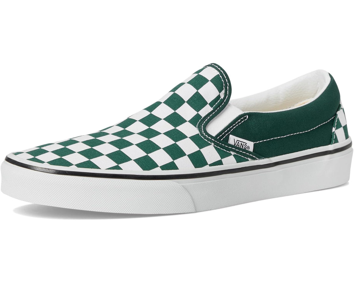 Unisex Vans Classic Slip-On Checkerboard Color Theory Checkerboard Emerald
