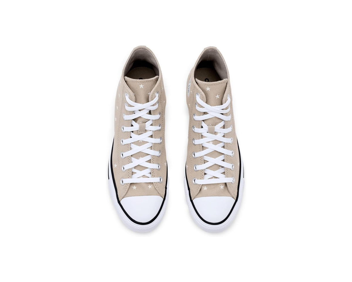 Unisex Converse Chuck Taylor All Star Embroidered Stars High-Top Papyrus/Egret/Black