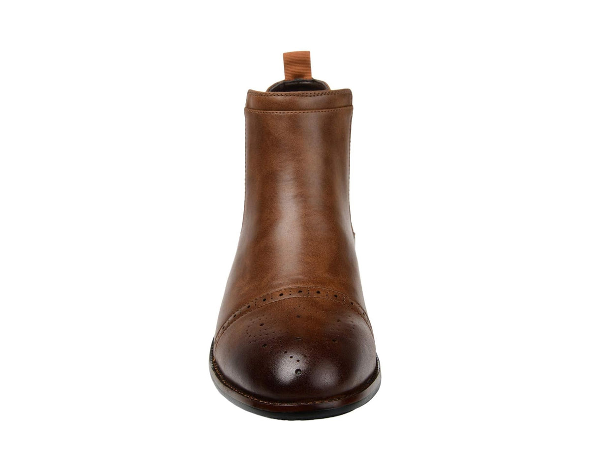 Men's Vance Co. Garrett Cap Toe Chelsea Boot Tan Man-made