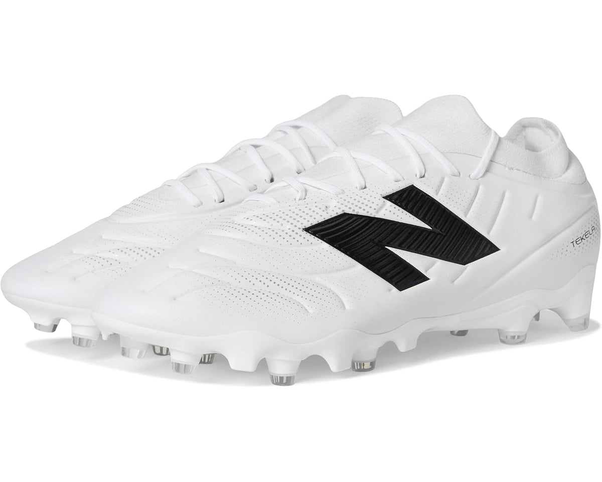 Unisex New Balance Tekela Team Low Laced FG V5 Soccer Cleats White/Black/Silver