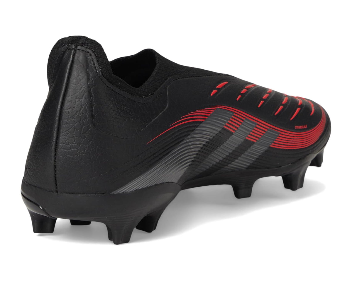 Unisex adidas Predator League Laceless Firm Ground Soccer Cleats Black/Grey/Lucid Red