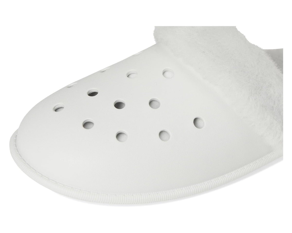 Unisex Crocs Classic Fuzz Scuff Slippers Moonlight