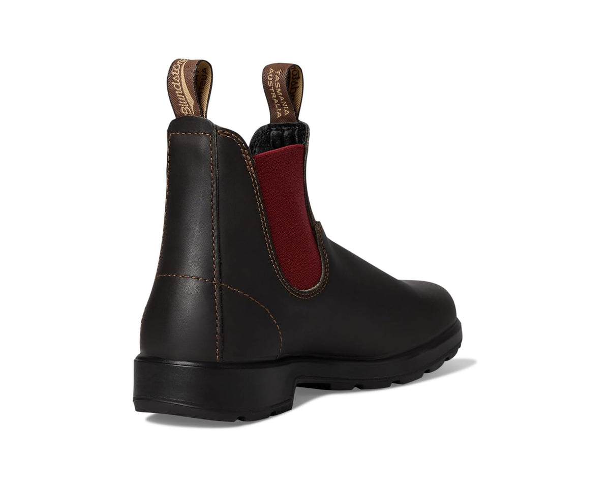 Unisex Blundstone Original 500 Chelsea Boots Stout Brown/Crimson
