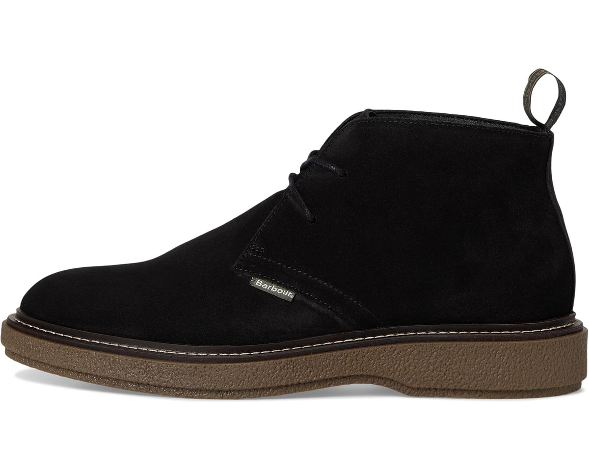Men's Barbour Blaine Chukka Boots Black Suede