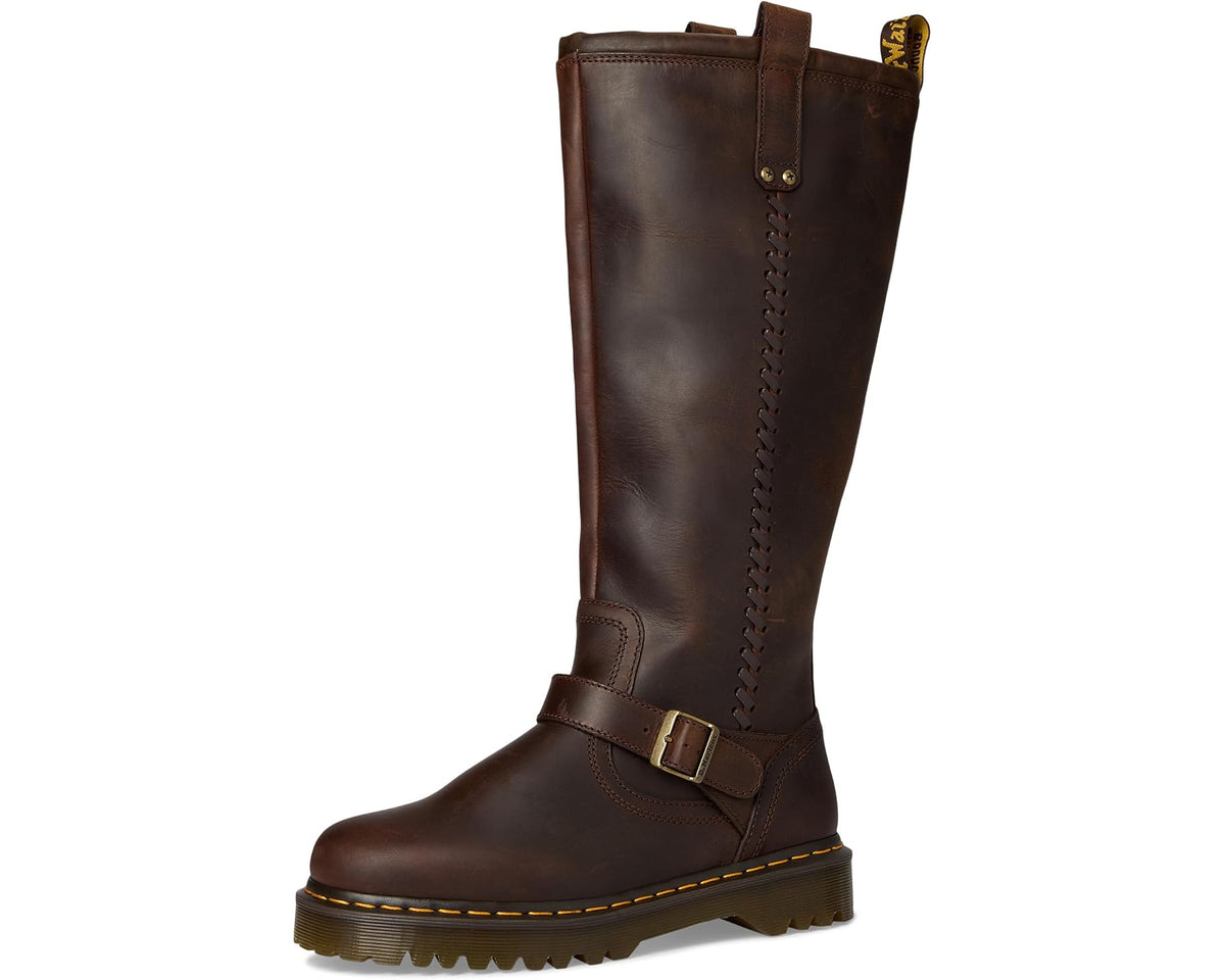 Unisex Dr. Martens Anistone Knee High Boots Dark Brown