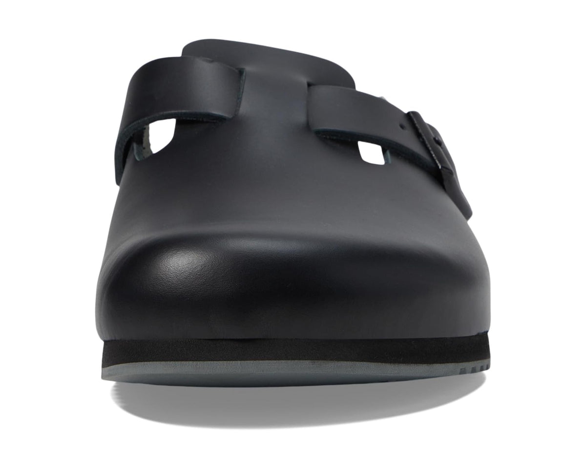 Unisex Birkenstock Boston Super Grip (Unisex) Black Leather