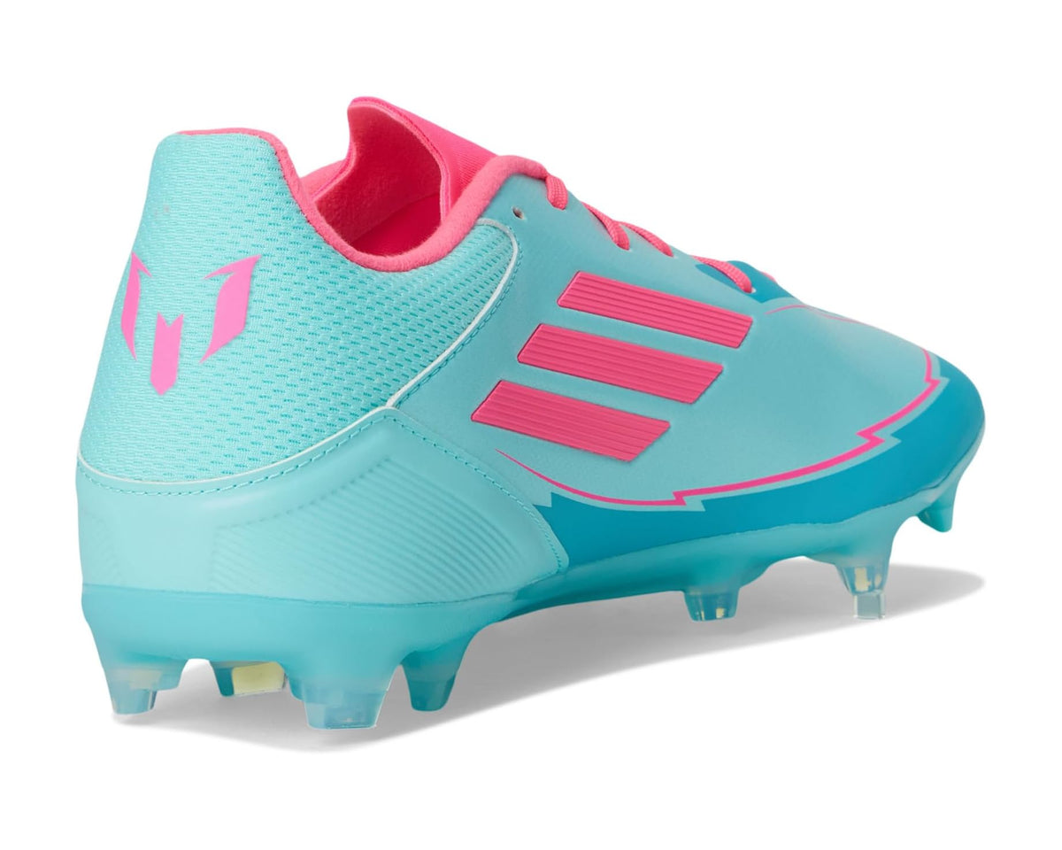 Unisex adidas F50 League Messi Firm Ground/Multi Ground Soccer Cleats Flash Aqua/Lucid Pink/Lucid Cyan