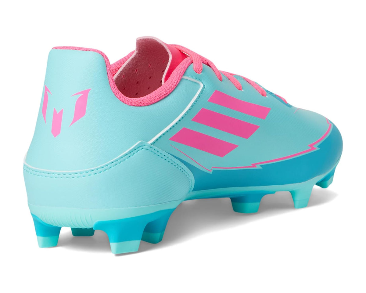 Unisex adidas F50 Club Messi Firm Ground/Multi Ground Soccer Cleats Flash Aqua/Lucid Pink/Lucid Cyan