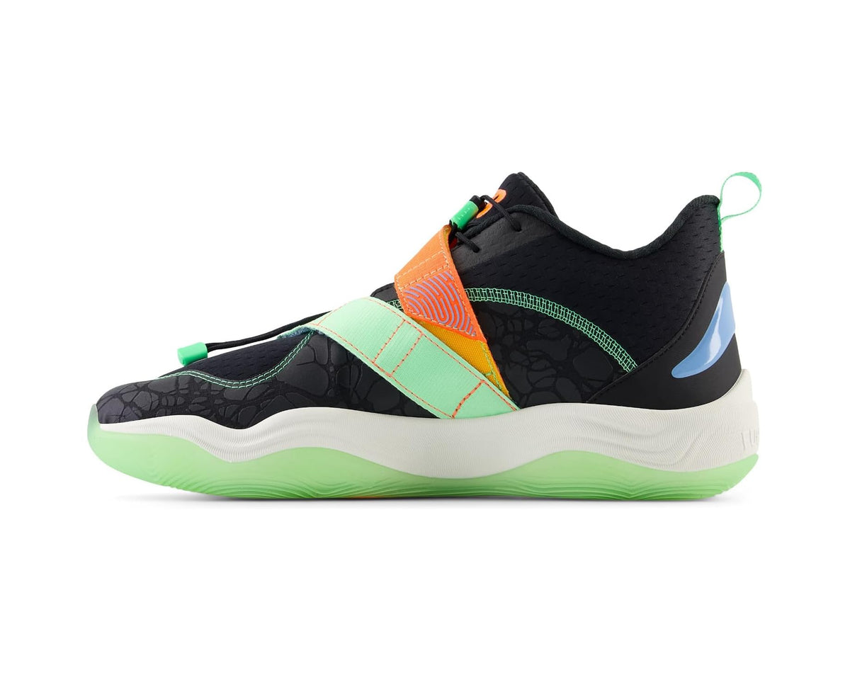 Unisex New Balance FuelCell Lindor v2 Off-Field Baseball Cleats Black/Neon Dragonfly