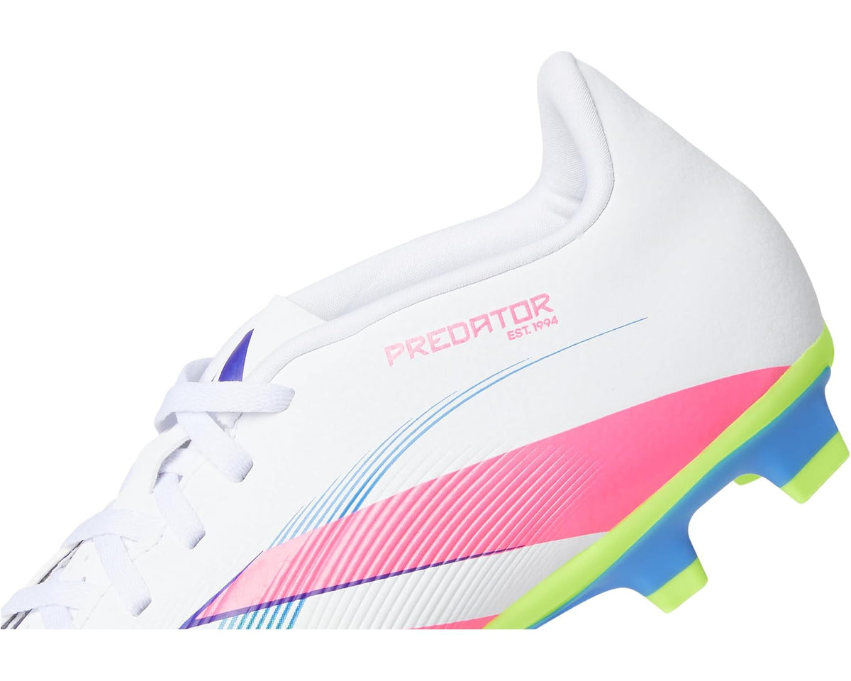 Unisex adidas Predator Club Firm Ground/Multi Ground Soccer Cleats White/Lucid Pink/Lucid Lemon