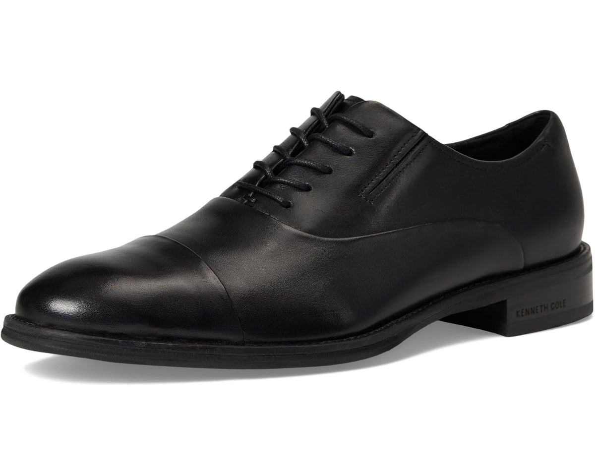 Men's Kenneth Cole Tully Cap Toe Oxford Black Leather