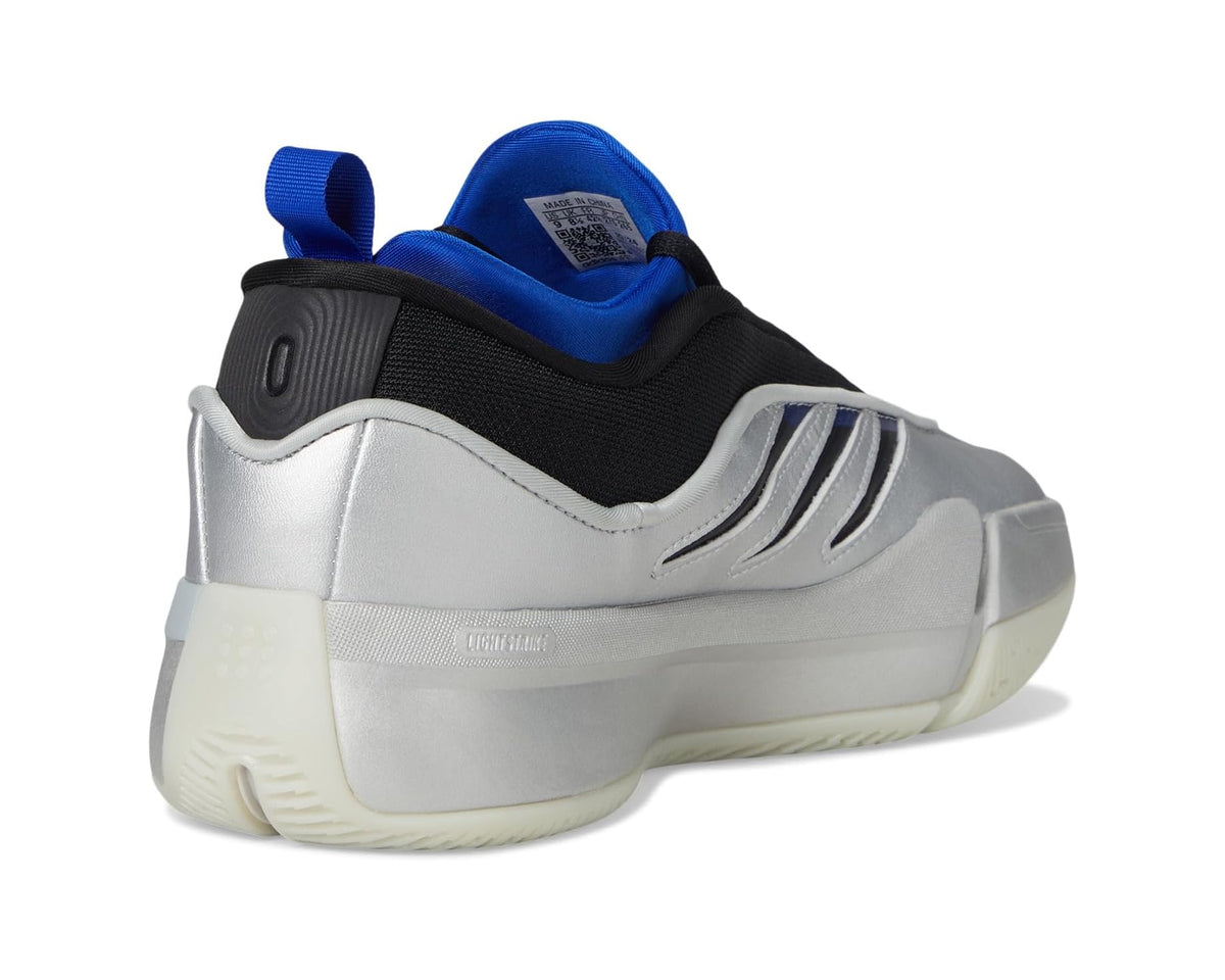 Unisex adidas Dame 9 Basketball Shoes Silver Metallic/Black/Lucid Blue