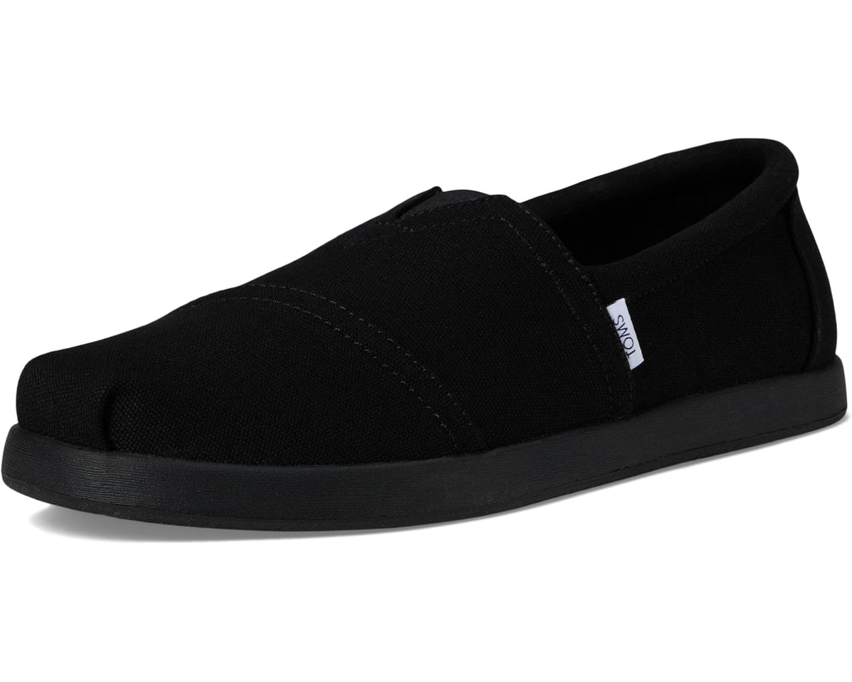 Men's TOMS Alpargata Forward Espadrille Black/Black Recycled Cotton Canvas