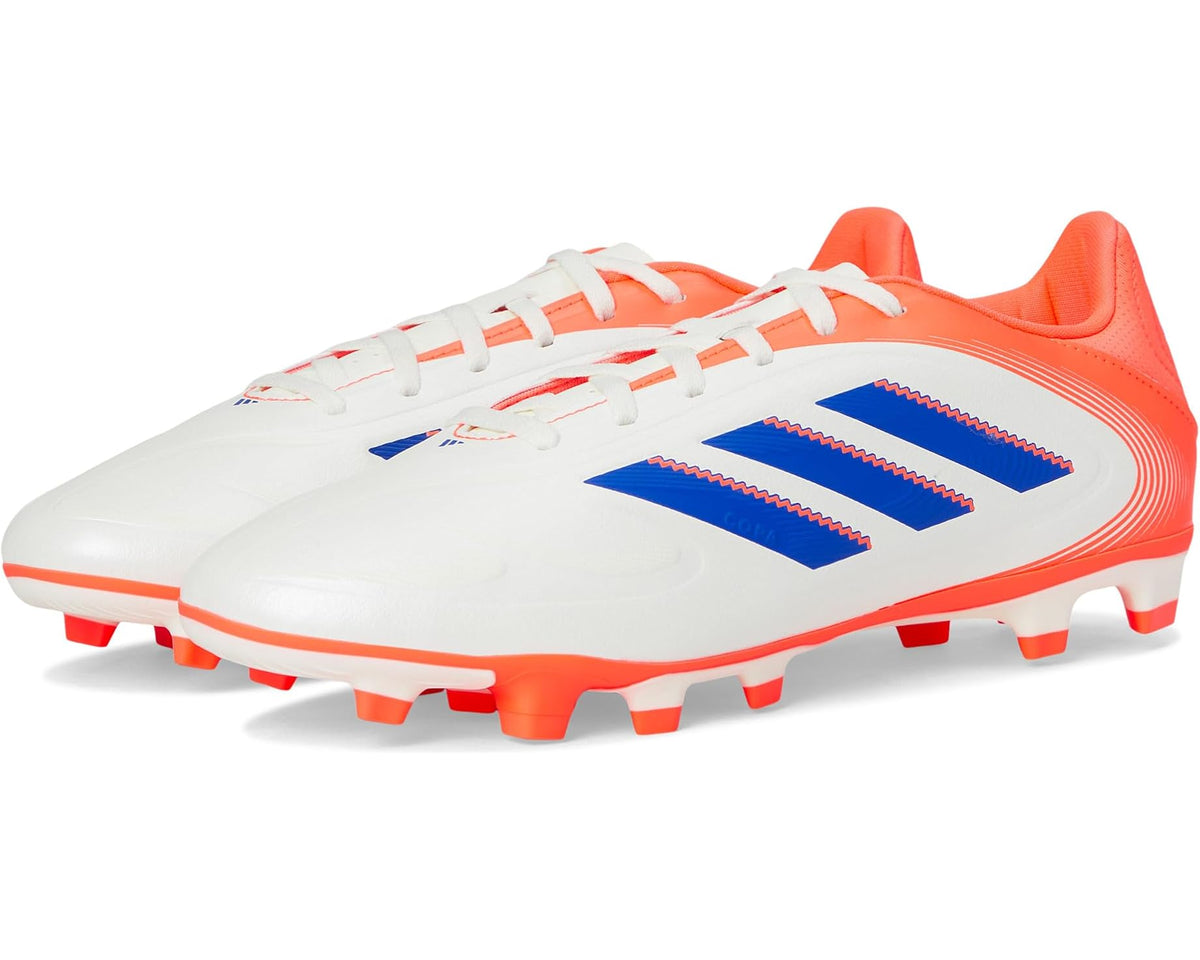 Unisex adidas Copa Club Pure 3 Firm/Multi Ground Soccer Cleats Off White/Lucid Blue/Signal Coral